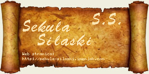 Sekula Silaški vizit kartica